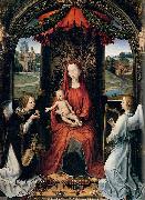 Hans Memling Madonna Enthroned with Child and Two Angels oil painting picture wholesale